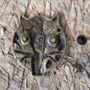 ULFUR,Wolf-Beschlag,Fb:altmessing,Wikinger,Kelten,Mittelalter,La