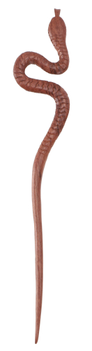 Holz Haarstab, Ethno Haarspange - Schlange/hell - 17 cm 1