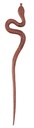 Holz Haarstab, Ethno Haarspange - Schlange/hell - 17 cm 1