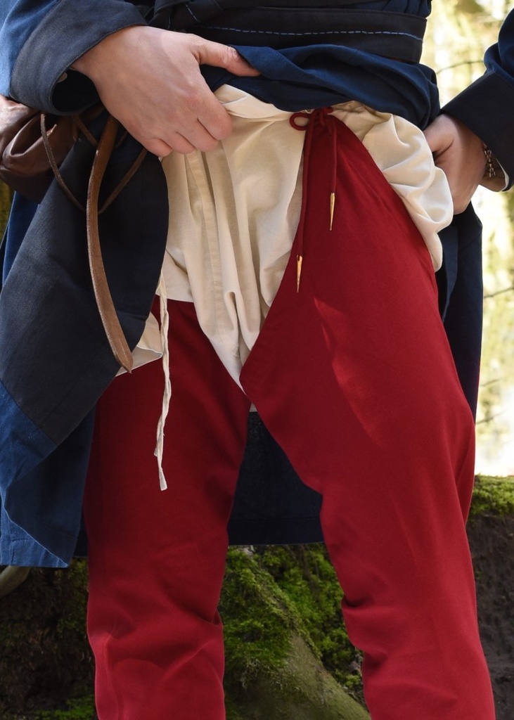 Mittelalter-Beinlinge mit Nestelbändern rot - Hochmittelalter Look von Mittelalter Shopping