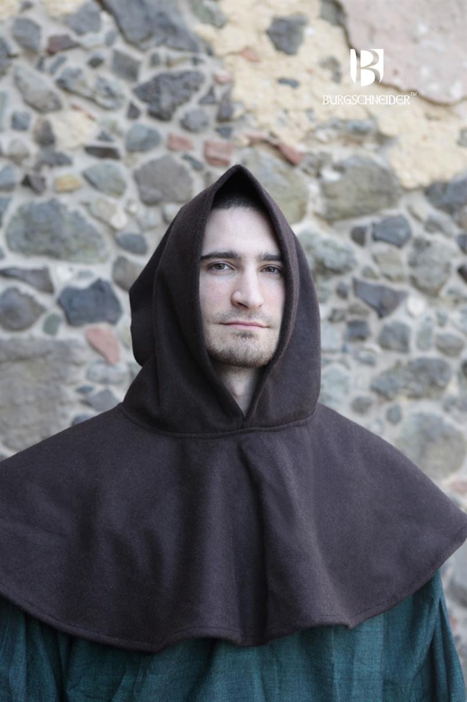 Gugel Cucullus, Braun Mittelalterliches vom Burgschneider