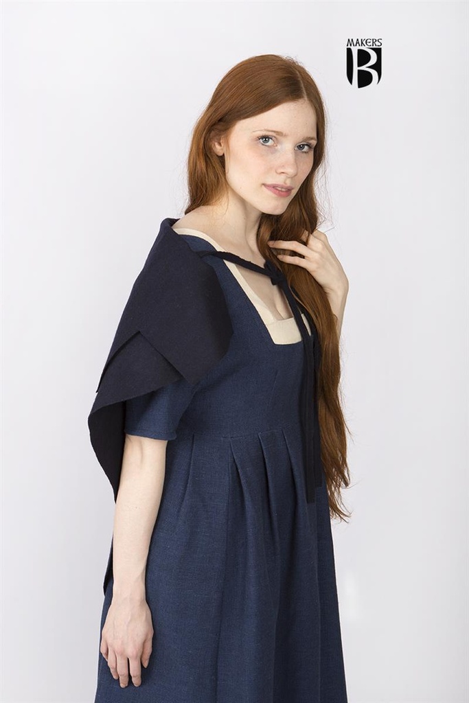 [14435] Tuch Bertrude in Blau - DarkDirndl von Burgschneider