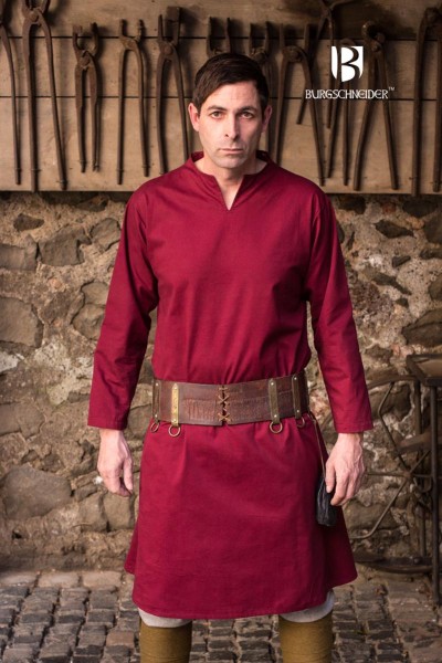[010030CN28-S] Tunika Ekwin, Bordeaux Mittelalterliches vom Burgschneider (S)