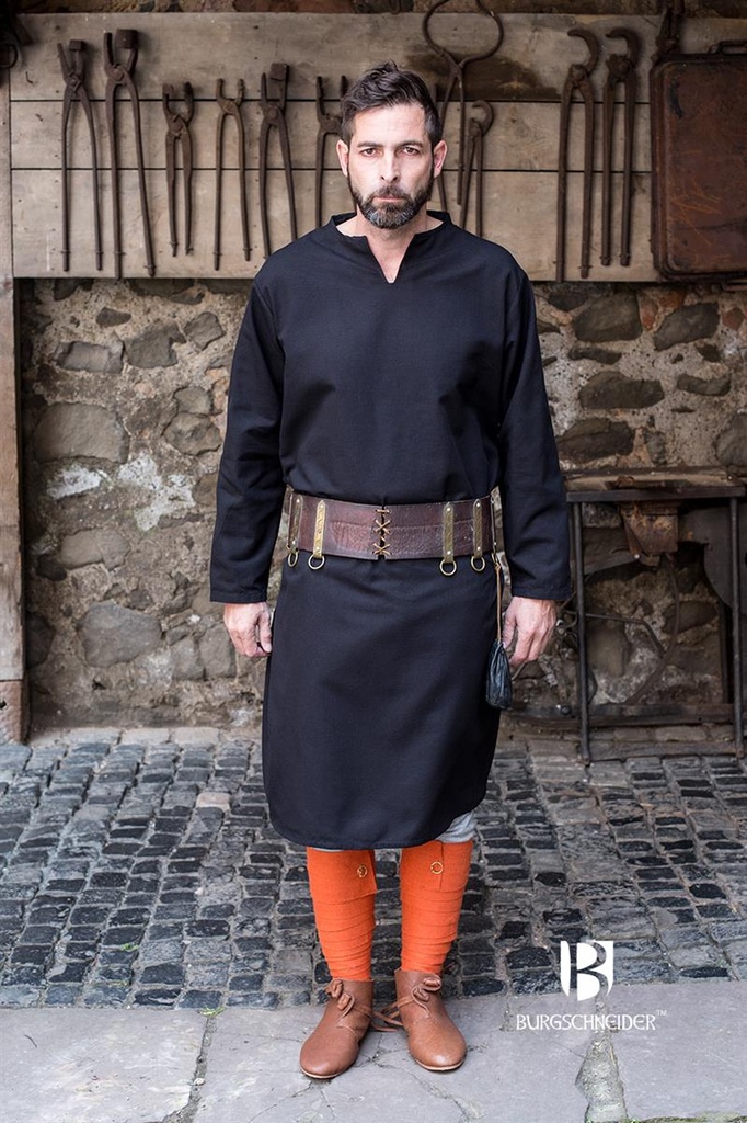 Tunika Ekwin, Schwarz Mittelalterliches vom Burgschneider
