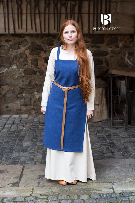 [030014NH32-S] Wikingerkleid Frida, Blau Mittelalterliches vom Burgschneider (S)