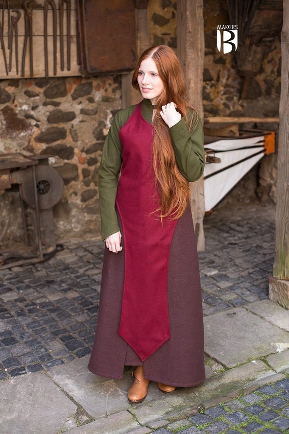 [14406-001] Schürze Asua in Wolle Rot - Miss Viscid Designs von Burgschneider (S-L)