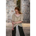 Bluse mit Spitze und kurzen Ärmeln für Mittelalter & Larp