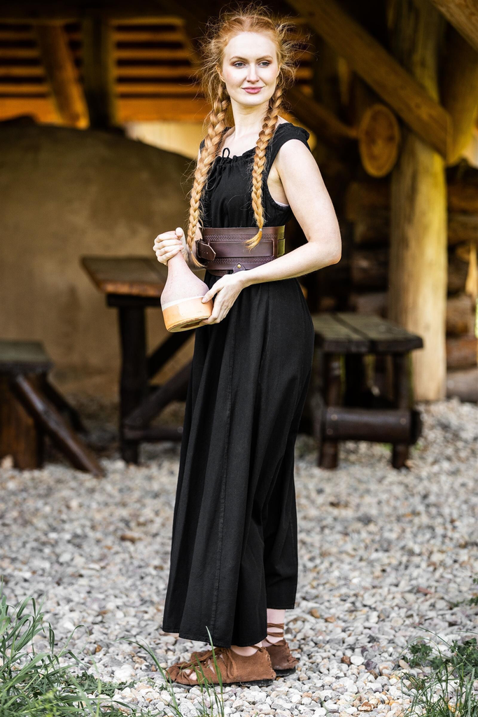 [14470-002] Mittelalterkleid 'Ella" ärmellos für Mittelalter & Larp (S/M)