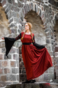 Mittelalterkleid "Dorell" mit weiten Ärmeln für Mittelalter & Larp