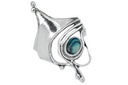 Langer Damenring VENICE aus 925 Silber – 3 cm Silberring mit schimmernder Paua-Muschel