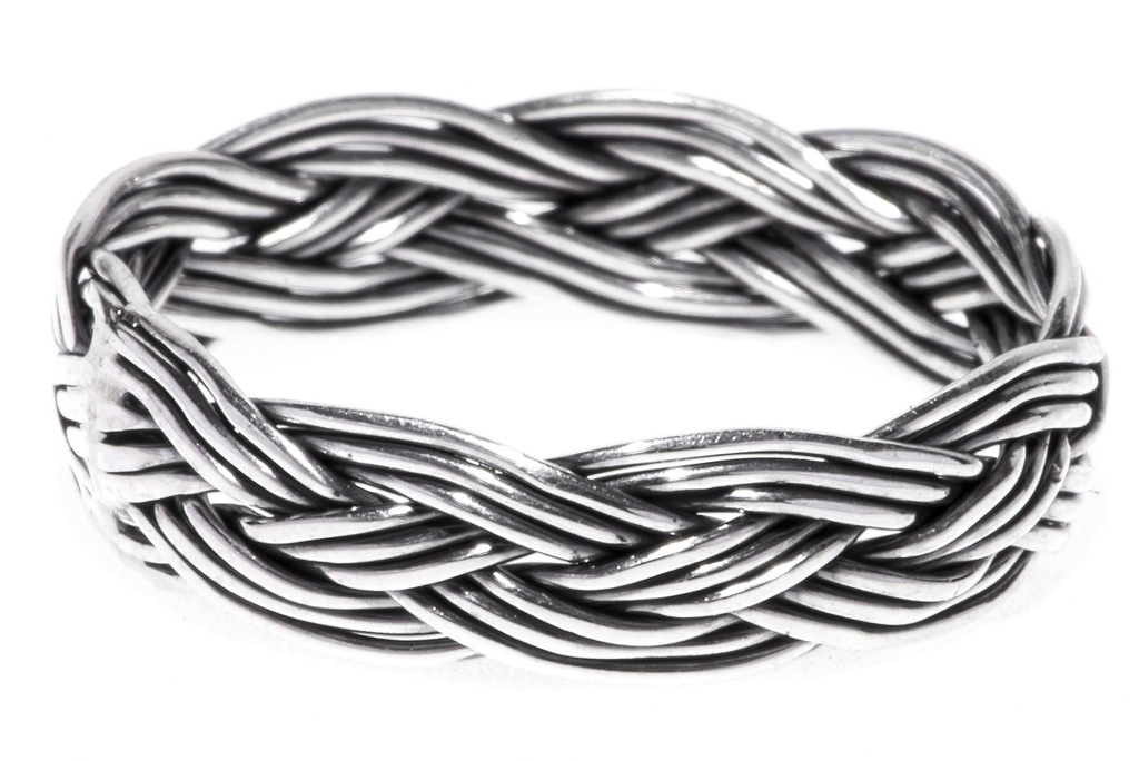 [17265-001] ZAERA Ring aus Silber – Wikinger Flechtring Damenring 5 mm breit (14 / 44)