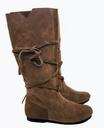 Mittelalterstiefel aus Wildleder - Braun 