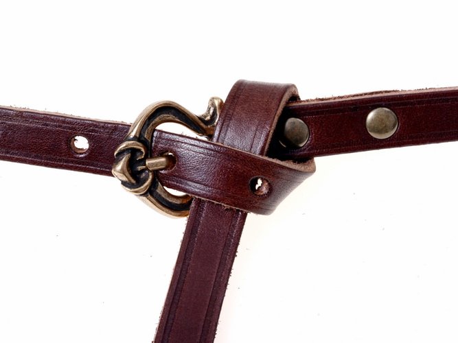 Wikinger Rus Gürtel 1,5 cm breit Ledergürtel in zwei Farben