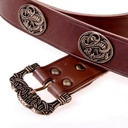 Wikinger Gürtel Gokstad 4 cm mit Riemenende und Nieten Langgürtel