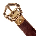 Mittelaltergürtel "Cinquefoil" mit Bronzeschnalle Ledergürtel 2,0 cm - Accessoire für Mittelalter Reenactment, Larp & Fantasy Gewandung