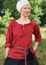 Mittelalter Bluse "Birga" mit Dreiviertel-Arm rot 100% Baumwolle Mittelalter Larp