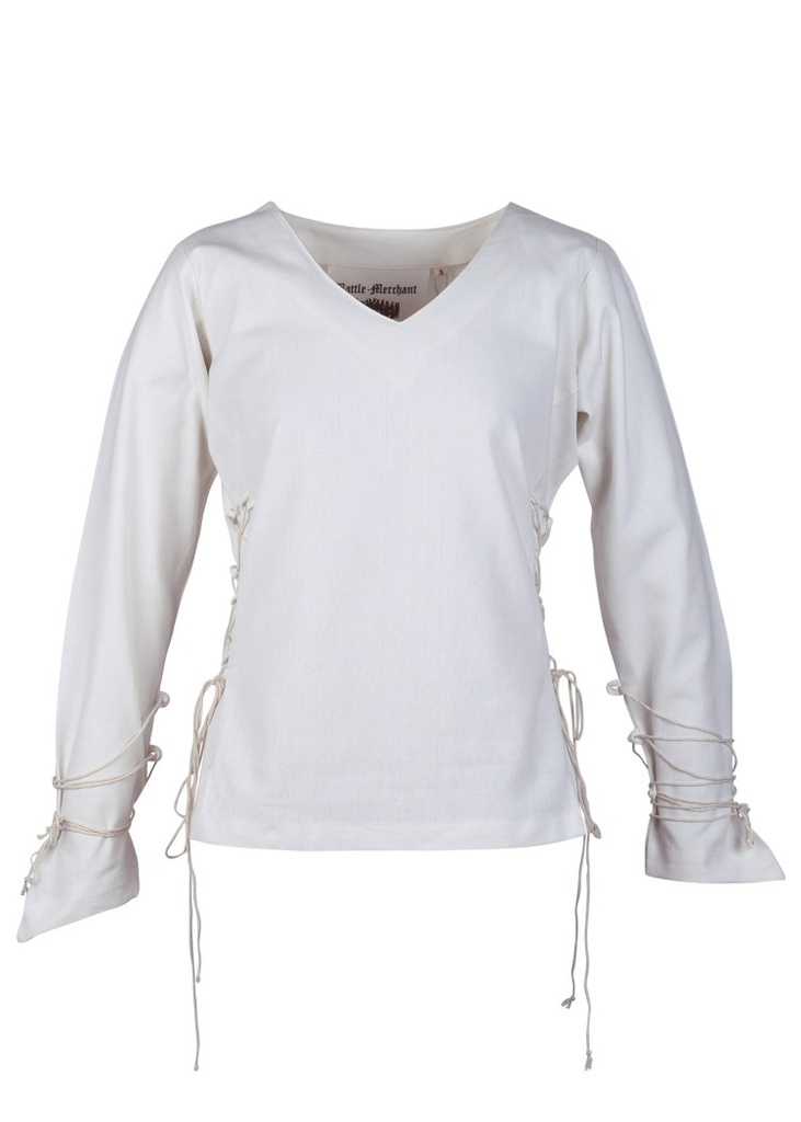 Mittelalterbluse Aila mit Schnürung natur 100% Baumwolle Mittelalter Larp