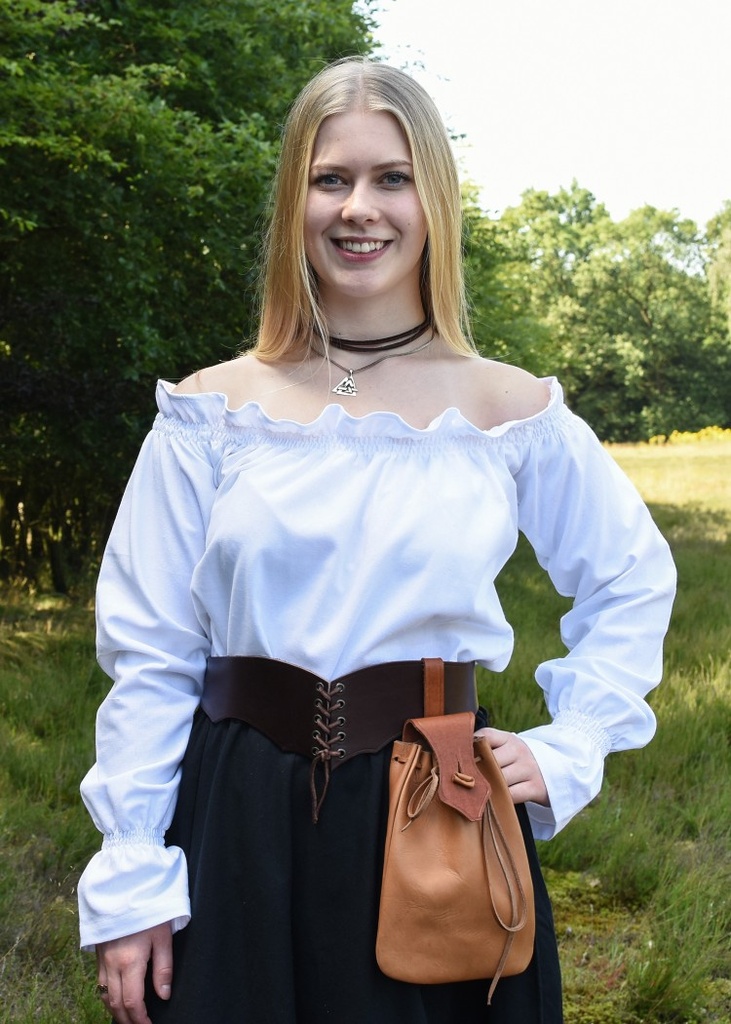 [31971-001] Mittelalterbluse Dörte Carmenbluse weiß  (S)