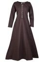 Cotehardie Ava, Mittelalterkleid, braun - Mittelalter Gewandung für Markt und LARP