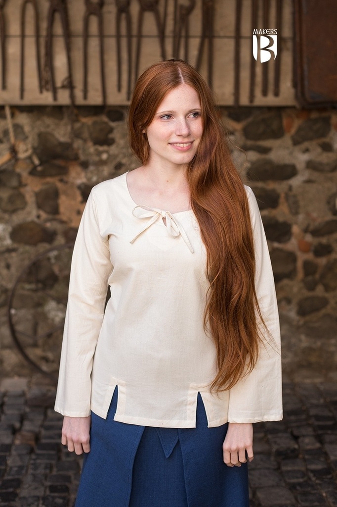 [31995-001] Mittelalterbluse Lysia natur Baumwolle (S)