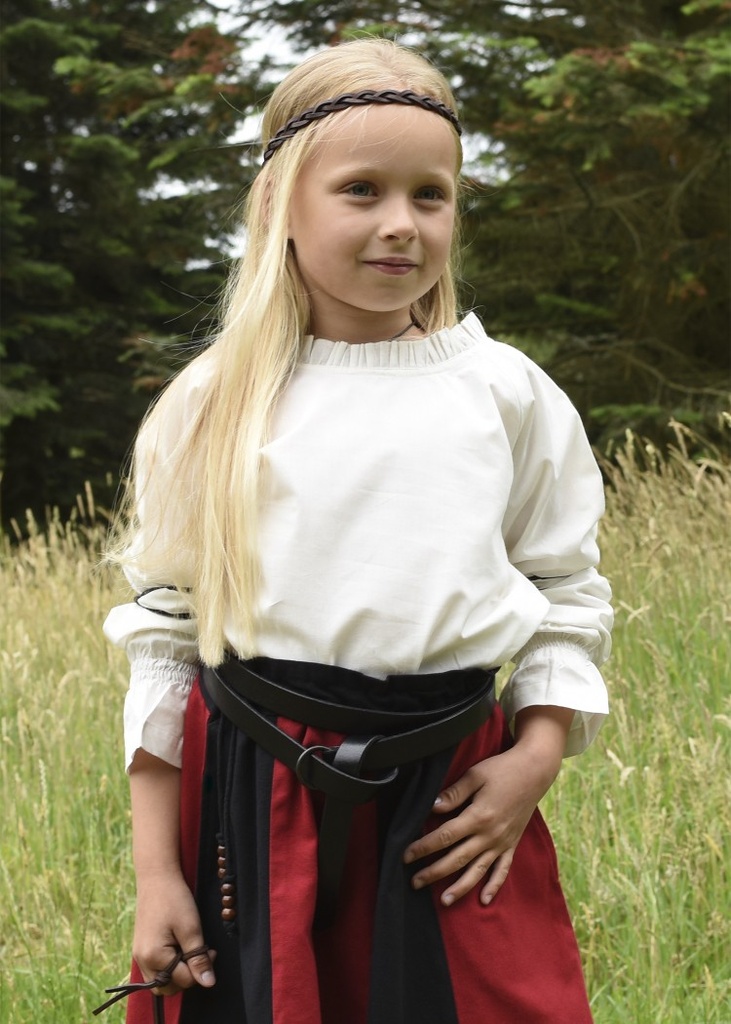 Kinder Mittelalterbluse Helena natur, Baumwolle - Gewand für Mittelalter, Larp und Reenactment
