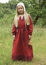 Kinder Wikingerkleid Mittelalterkleid Solveig  rot, Baumwolle - Gewand für Mittelalter, Larp und Reenactment