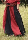 Kinder Mittelalter Rock Lucia schwarz-rot, Baumwolle - Gewand für Mittelalter, Larp und Reenactment
