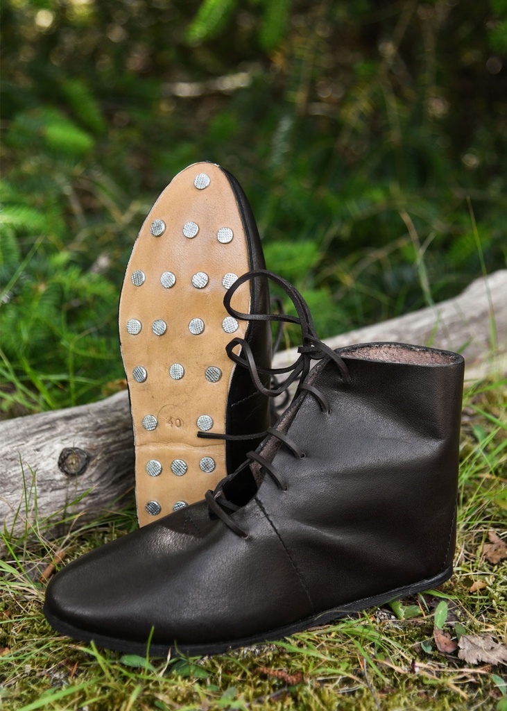 [32041-001] Mittelalterliche Schnürschuhe halbhoch  - Mittelalterliches Schuhwerk für Larp & Reenactment (40)