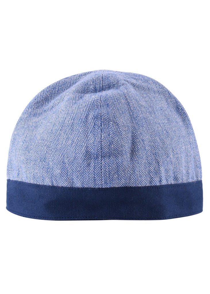 Birka Kappe mit Fischgrätmuster, blaut - Wikinger Mittelalter Larp Reenactment