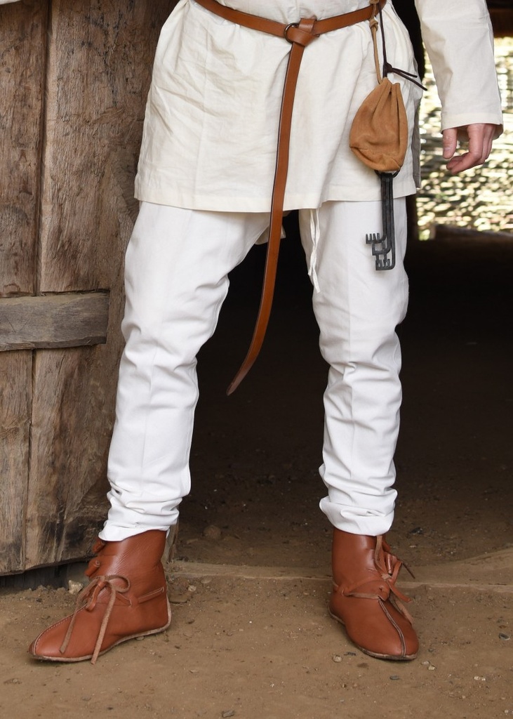 Mittelalter-Beinlinge mit Nestelbändern natur - Hochmittelalter Look von Mittelalter Shopping