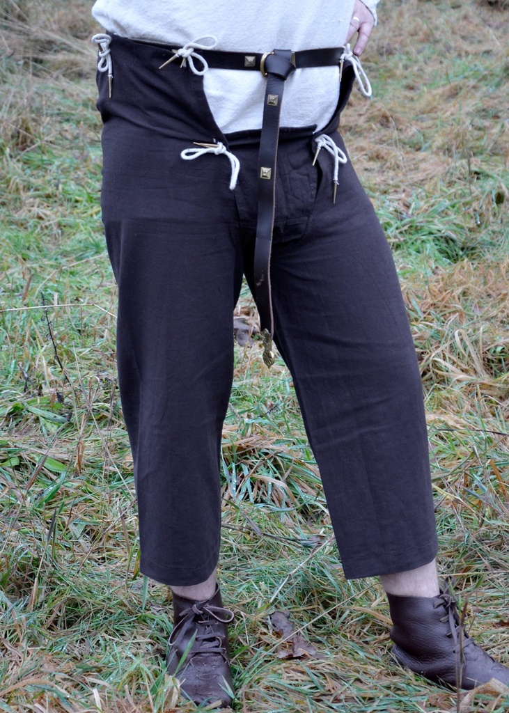 [32057-001] Mittelalterhose aus Baumwolle mit Nesteln, braun - Spätmittelalter Look von Mittelalter Shopping (M)