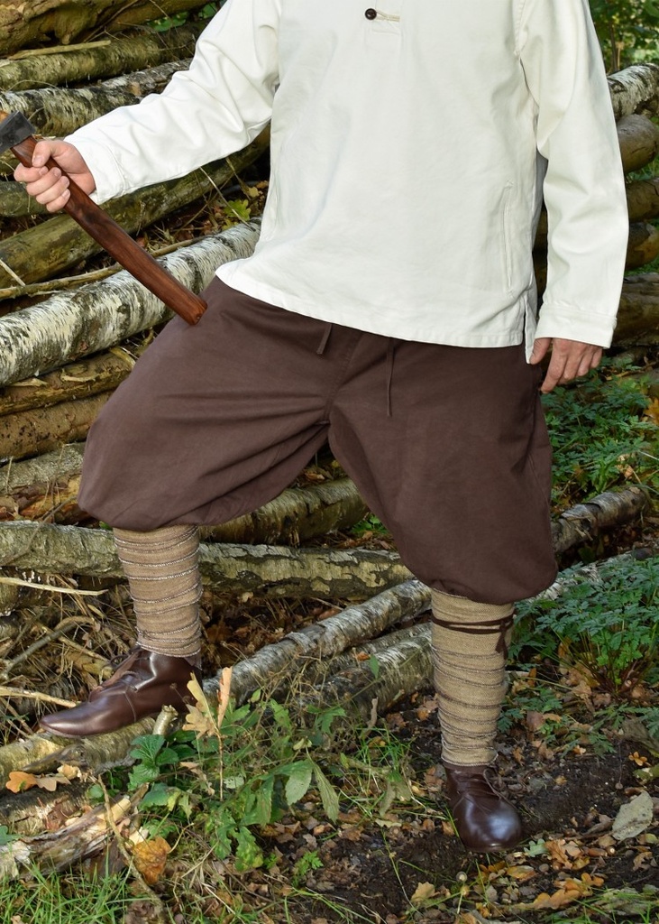 [32061-001] Wikinger-Hose Rushose Olaf, braun -Wikinger Look von Mittelalter Shopping (L)