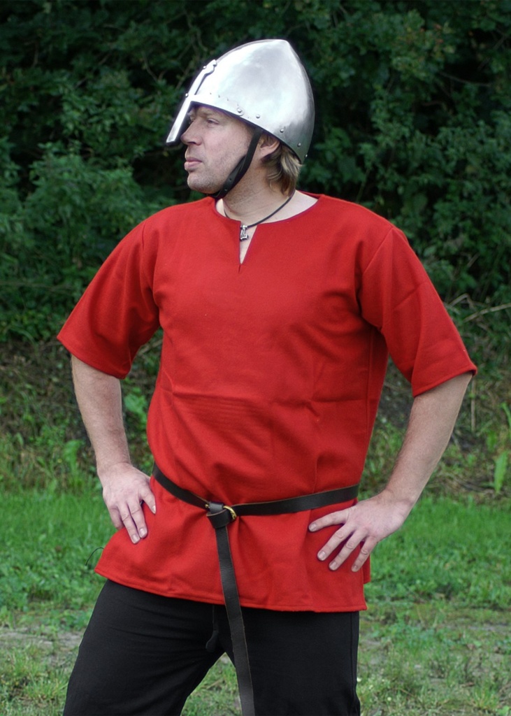 [32069-001] Tunika aus Wolle Wikinger Tunika rot - Wikingerlook vom Mittelalter Shop (M)