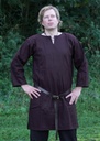 Langtunika aus Wolle Wikinger Tunika braun - Wikingerlook vom Mittelalter Shop