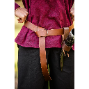 Ringgürtel aus robustem Leder Braun