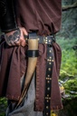 Ringgürtel aus Leder Nieten verziert, 150cm oder 190 cm braun oder schwarz