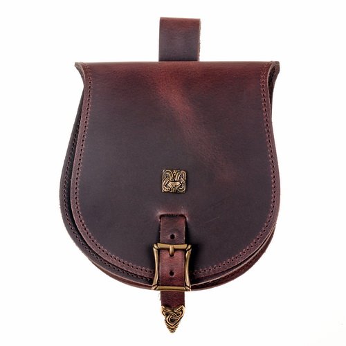 [01 T-GR Knoten.br] Magyarische Tasche - groß / Wikingerknoten - Gürteltasche (braun)