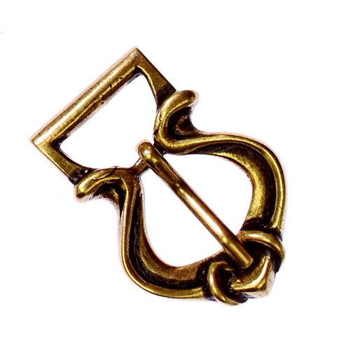 [09 Wi-S 15:C.me] Rus Gürtelschnalle  für 1,5 cm Gürtel Wikinger Replik Mittelalter Reenactment (bronze)