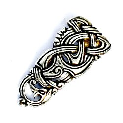 [35659-002] Riemenende mit Midgardschlange-Motiv im Wikinger-Stil für Gürtel (2 cm) (bronze)