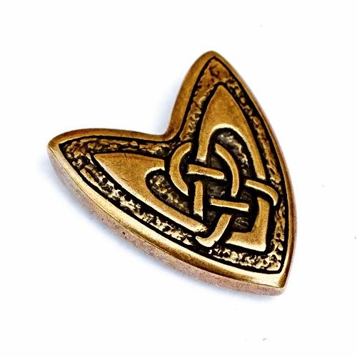 [4327-002] Keltisches Riemenende für 4  cm Gürtel (silber)