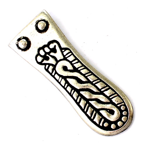[09 Ge-En 3:A.si] Riemenende der Alemannen - für 3 cm (silber)
