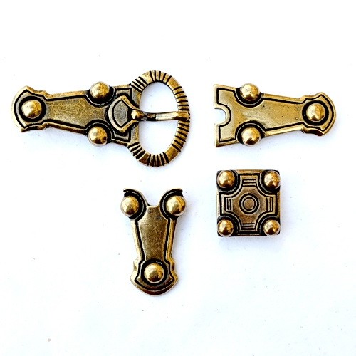Alamannische Gürtelgarnitur für 4 cm Gürtel 