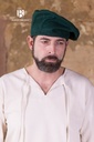 Barett Harald Wolle Grün  -  Mittelalterliches vom Burgschneider