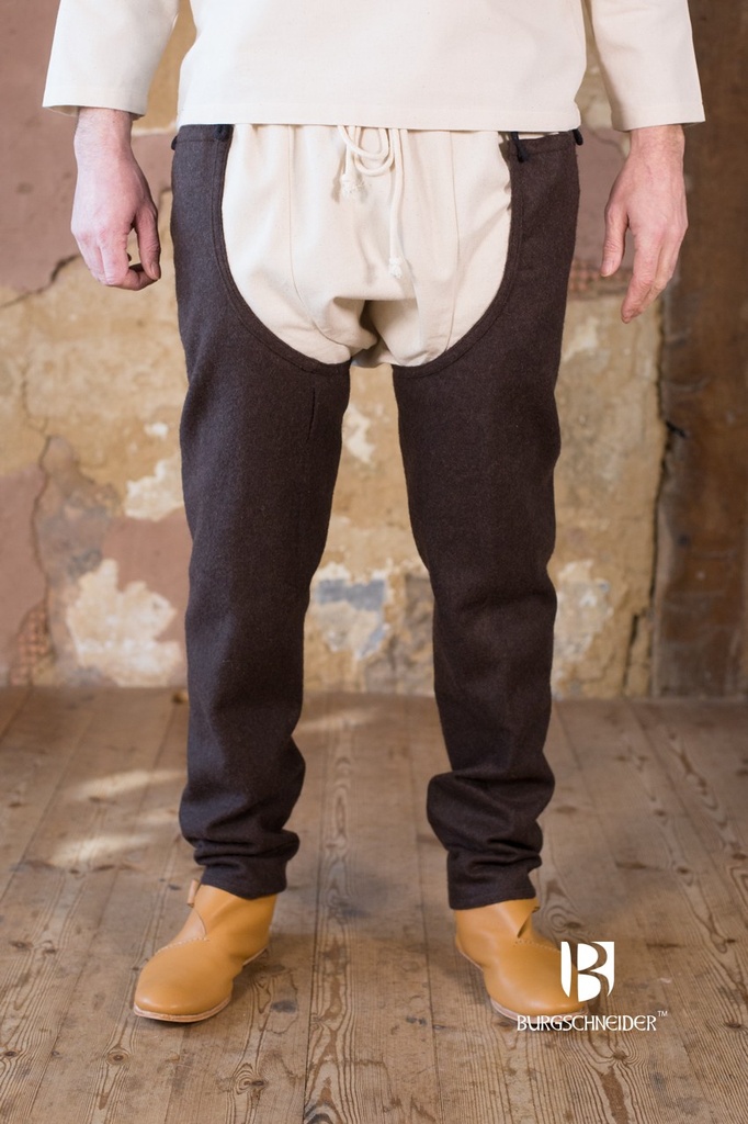 [4515-001] Beinlinge Bernulf Wolle Braun -  Mittelalterliches vom Burgschneider (S)