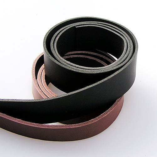 [11 La-Str 4.br] Extra-langer Lederstreifen 4  cm breit,  1,8 - 1,9 m Länge für Mittelaltergürtel - 2 Farben (braun)