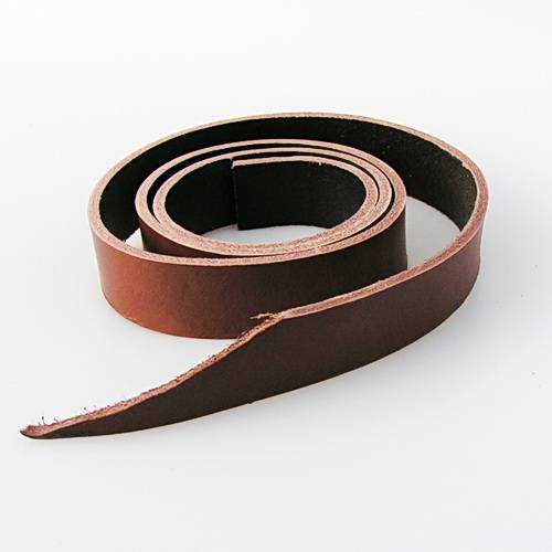 [11 Sp-Str 3.br] Lederstreifen aus Spaltleder mit 3  cm Breite, ca. 1,30 bis 1,40 m lang für Gürtel Selbermachen (braun)