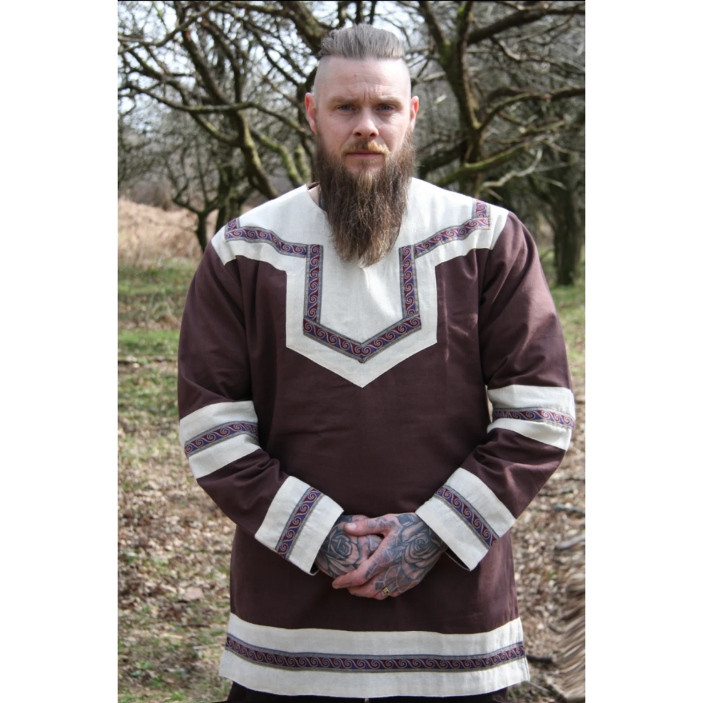 Keltische Tunika mit Besatz - Gewand für Mittelalter, Larp und Reenactment