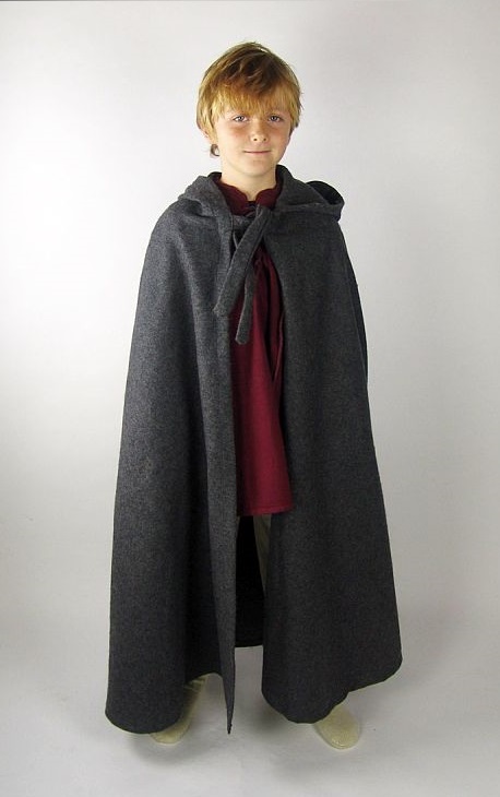 [5224-004] Umhang aus Wolle für Kinder - Gewandung für Mittelalter und Larp (blau)