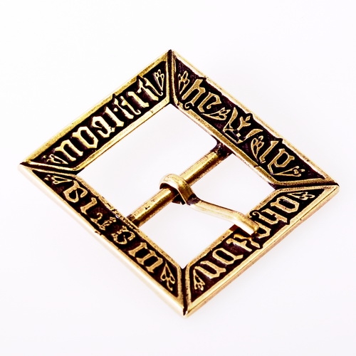 [09 Re-S 3:C.me] Mittelalterliche Schnalle "Erik" - für 3 cm Gürtel (bronze)