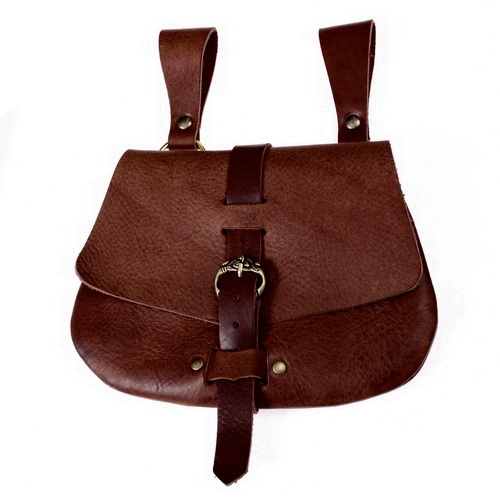 [01 T-Frue.br] Frühmittelalter Tasche aus Leder (braun)